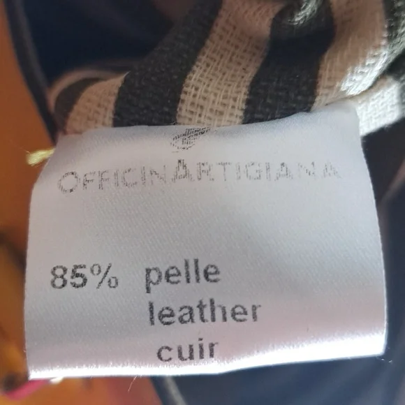 A.BELLUCCI ITALY Genuine Leather Soft Yellow Satchel/Crossbody EUC - Picture 11 of 12